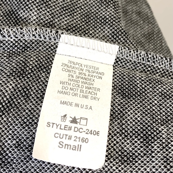 Crystal Candy | NWT Surplice Top Mini Dress with Pockets Black & Gray Size S - Picture 12 of 12